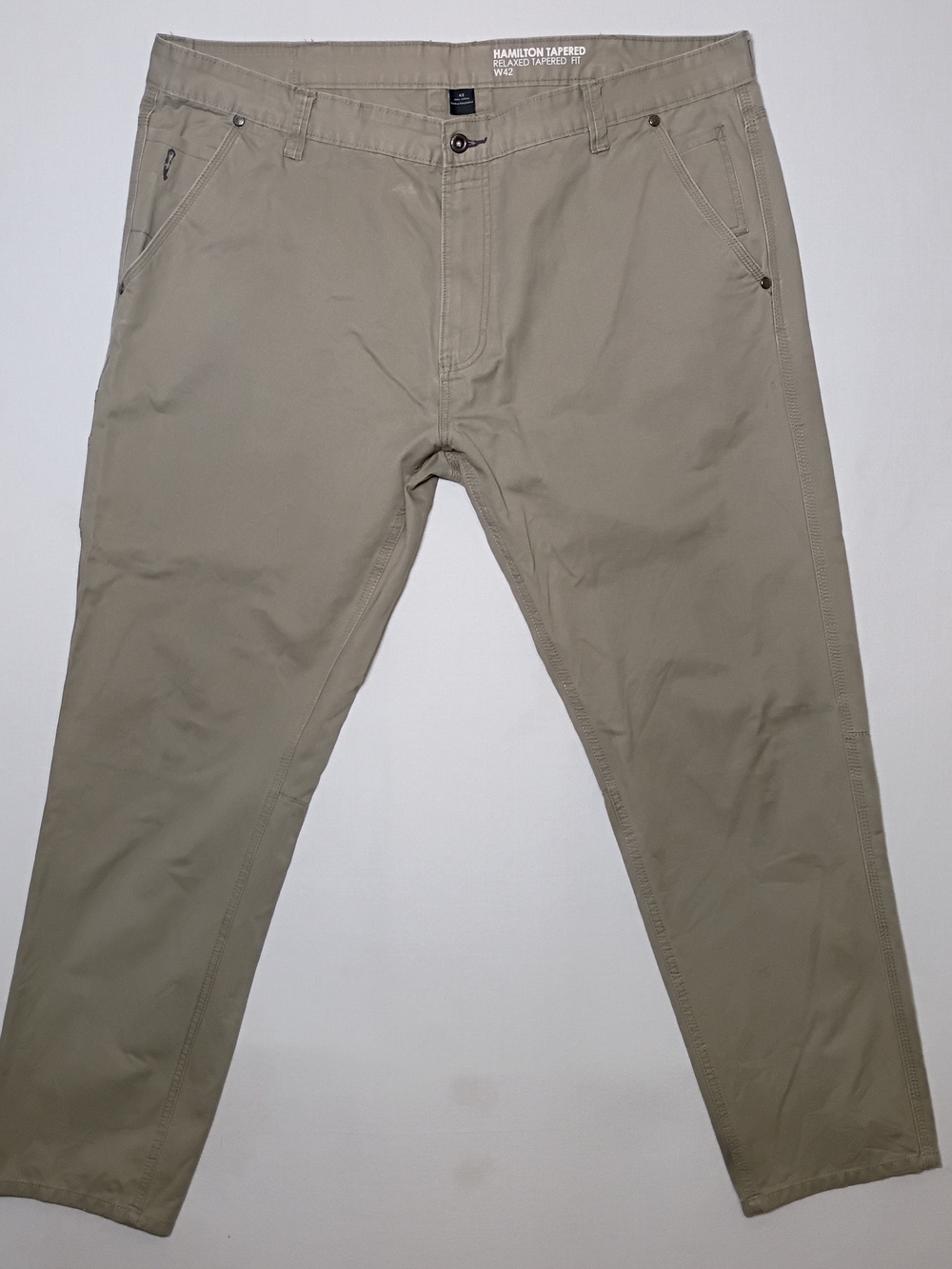 Sean John Hamilton Relaxed Tapered Fit Pants 44X32 Beige Twill Carpenter